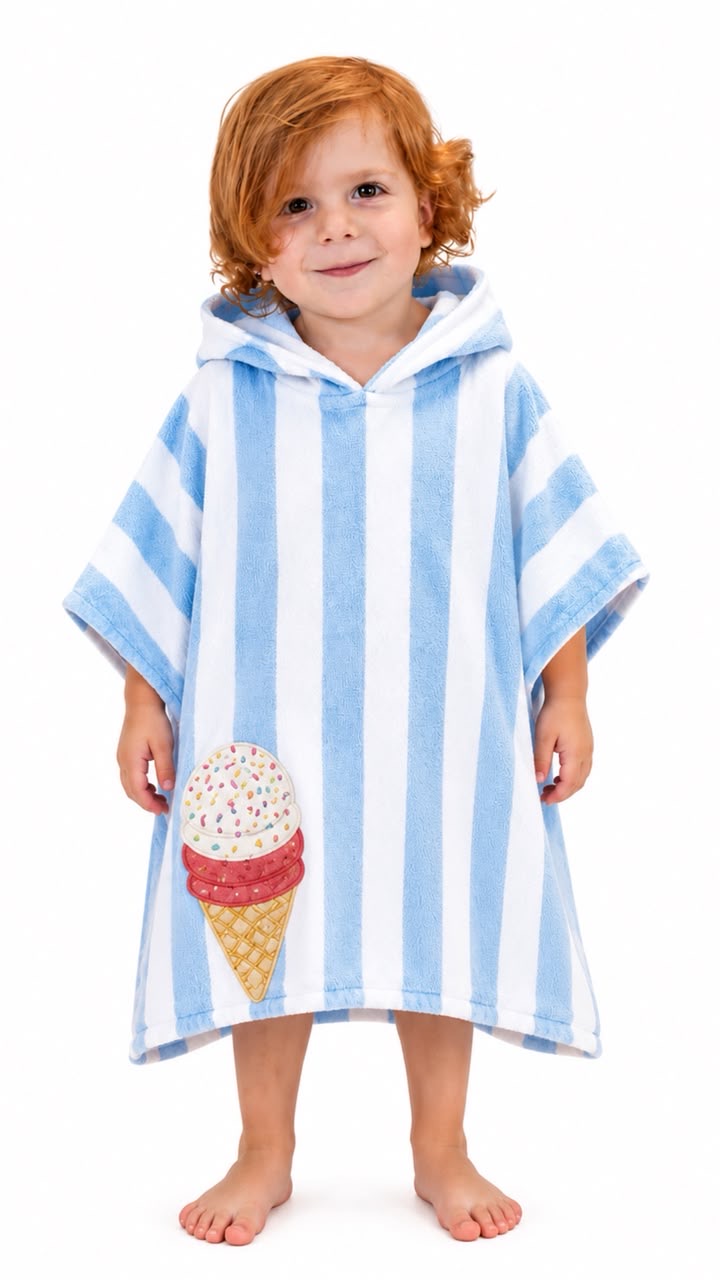 Beach Poncho with embroidered details